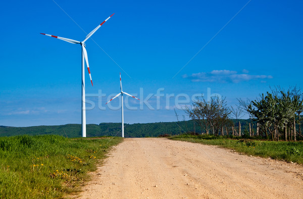 wind energy turbine power station Stock photo © Fesus