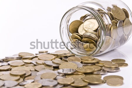 Jar monedas negocios dinero metal botella Foto stock © Fesus