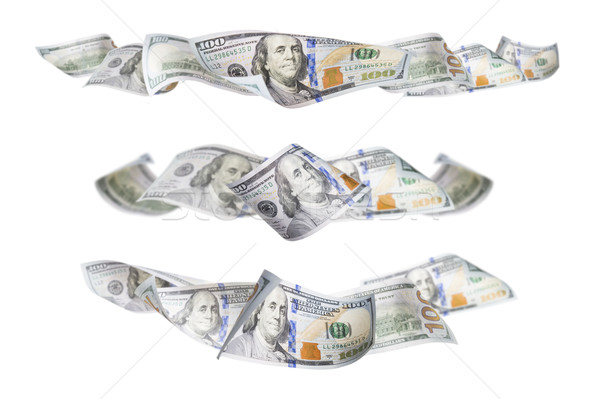Zestaw trzy jeden sto Dolar ustawy Zdjęcia stock © feverpitch