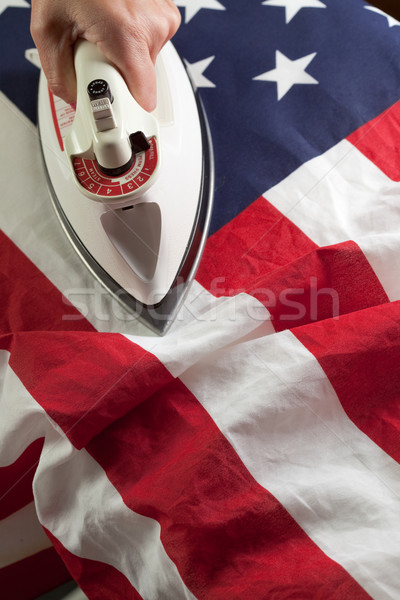 Ironing Out the Wrinkles of Flag Stock photo © feverpitch