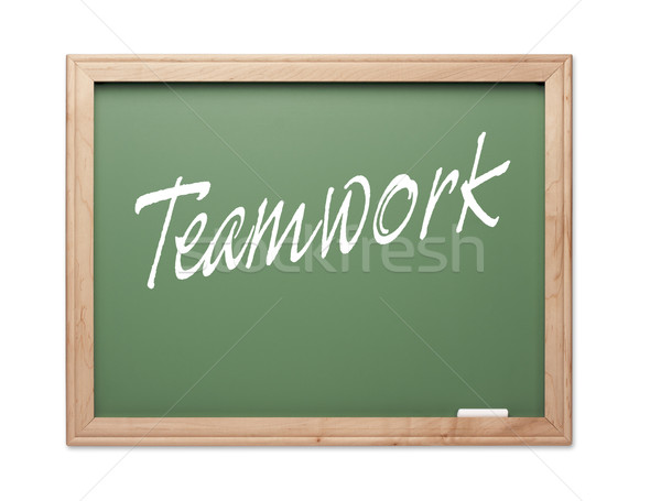 Teamwork Green Chalk Board Series Stock photo © feverpitch