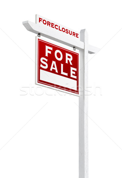 Left Facing Foreclosure Sold For Sale Real Estate Sign Isolated  Stock photo © feverpitch