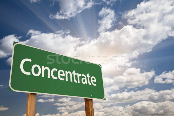 Concentrate Green Road Sign Stock photo © feverpitch