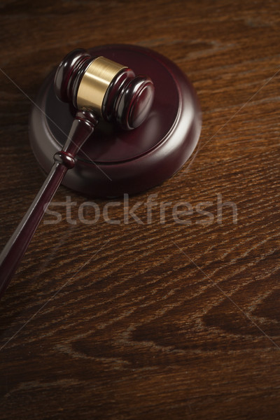 Wooden Gavel Abstract on Table Stock photo © feverpitch