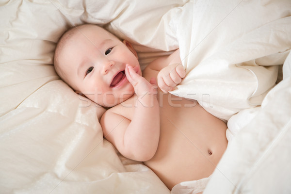 Baby chłopca koc młodych Zdjęcia stock © feverpitch