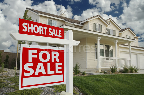 Short Sale Home For Sale Sign and House Stock photo © feverpitch