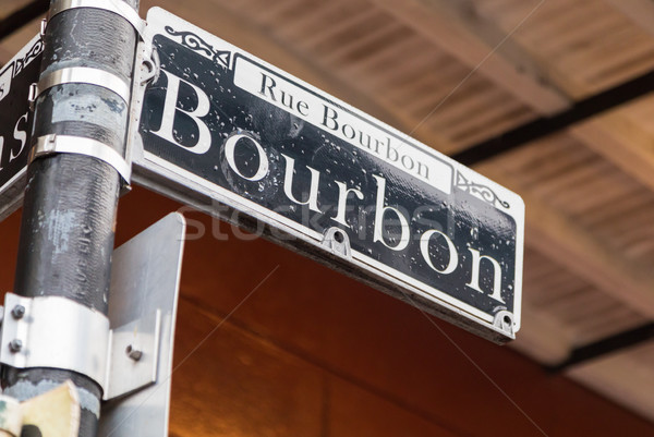 Bourbon Street Sign in New Orleans, Louisiana Stock photo © feverpitch