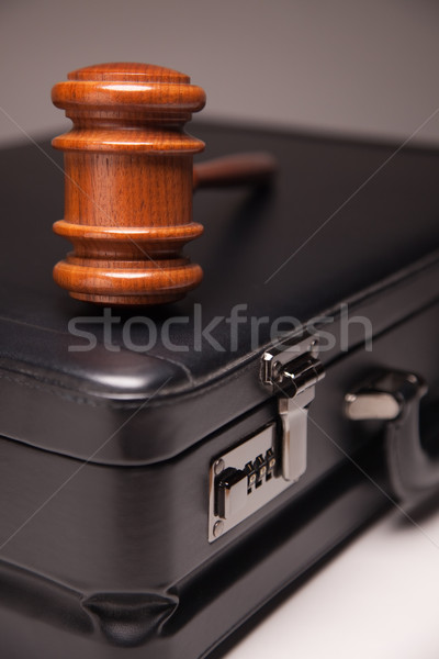 Gavel and Black Briefcase Stock photo © feverpitch