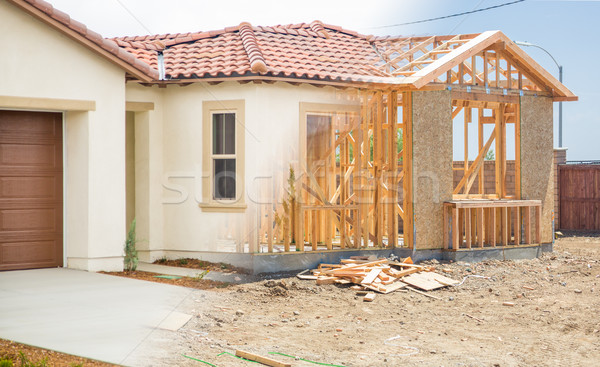 Übergang neues Zuhause Abschluss schönen Holz home Stock foto © feverpitch