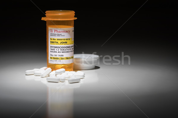 Pillole prescrizione bottiglia etichetta no modello Foto d'archivio © feverpitch