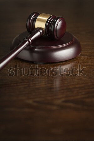 Wooden Gavel Abstract on Table Stock photo © feverpitch