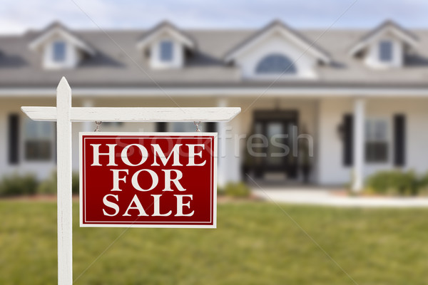 Home For Sale Real Estate Sign in Front of New House  Stock photo © feverpitch