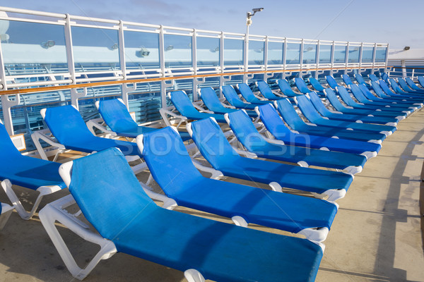 Abstract of Passenger Cruise Ship Deck and Chairs Stock photo © feverpitch