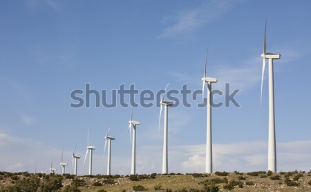 Drammatico turbina eolica farm deserto California panorama Foto d'archivio © feverpitch