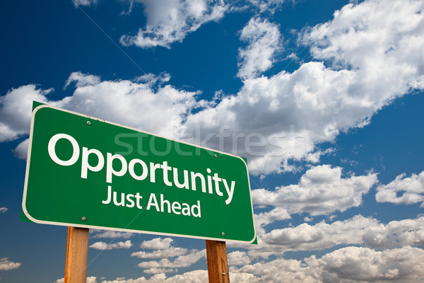 Stock photo: Opportunity Green Road Sign