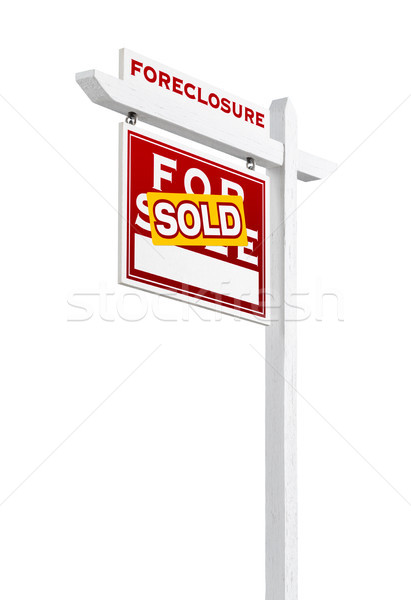 Forclusion vente immobilier signe Photo stock © feverpitch