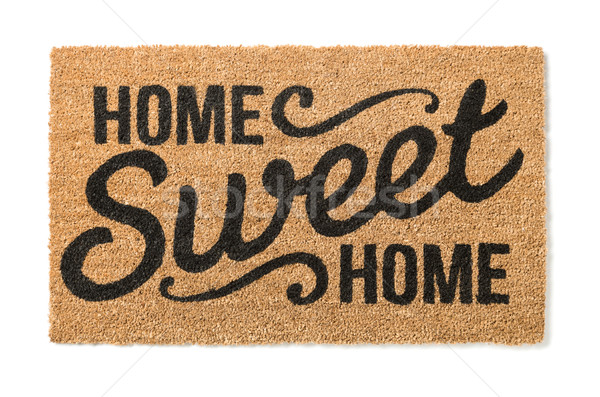 Home Sweet Home Welcome Mat Isolated on White Stock photo © feverpitch