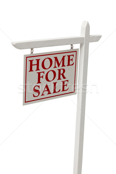 Сток-фото: домой · продажи · недвижимости · знак · белый · изолированный