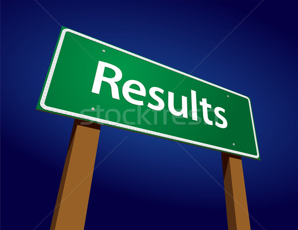 Results Green Road Sign Illustration Stock photo © feverpitch