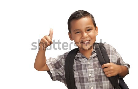 Foto stock: Feliz · jóvenes · hispanos · mochila