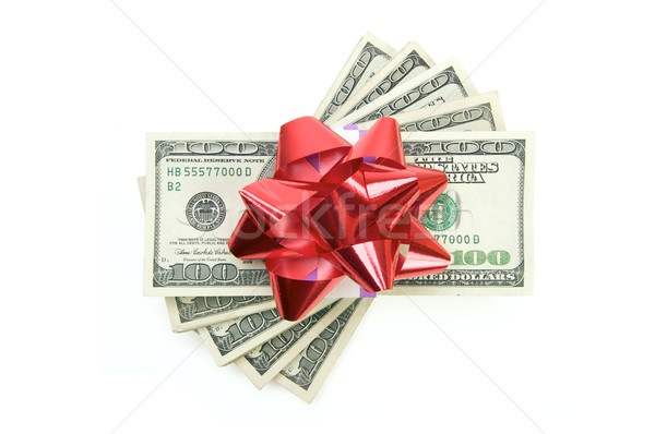 Stack of Money with Bow Stock photo © feverpitch