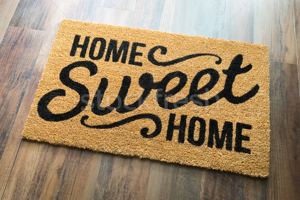 Home Sweet Home Welcome Mat On Floor Stock photo © feverpitch