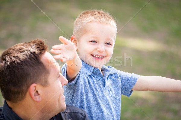 Jeunes père en fils parc heureux [[stock_photo]] © feverpitch