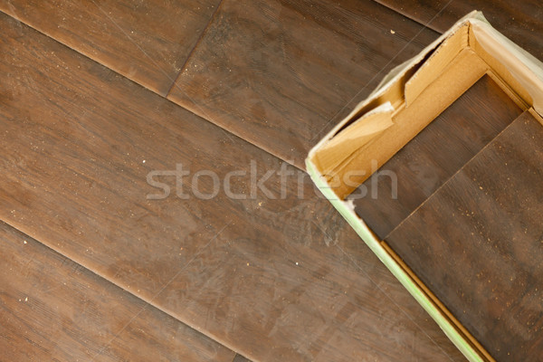 Newly Installed Brown Laminate Flooring Stock photo © feverpitch