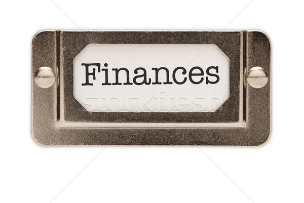 Finances File Drawer Label Stock photo © feverpitch