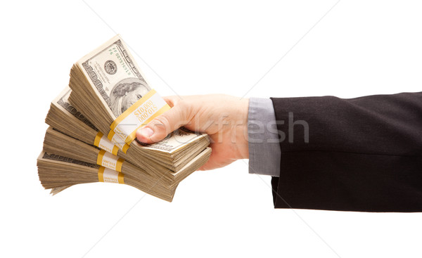 Man Handing Over Hundreds of Dollars Stock photo © feverpitch