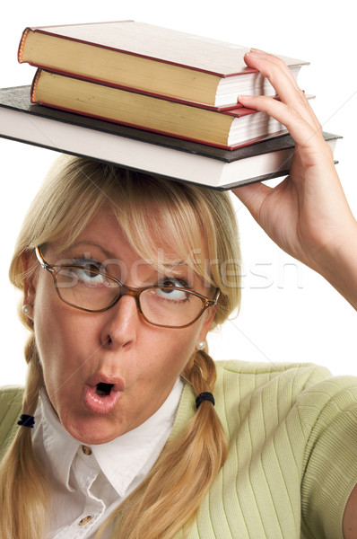 Stock photo: Attractive Woman with Her Books