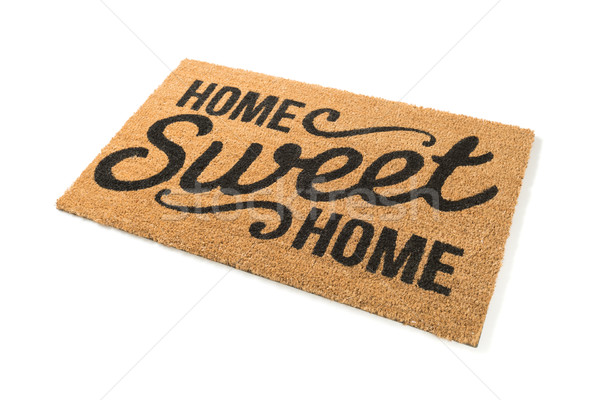 Home Sweet Home Welcome Mat Isolated on White Stock photo © feverpitch
