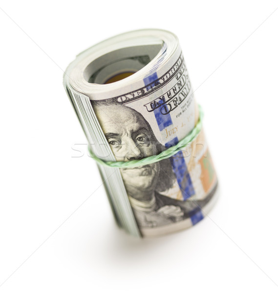 Roll of Newly Designed One Hundred Dollar Bills Stock photo © feverpitch