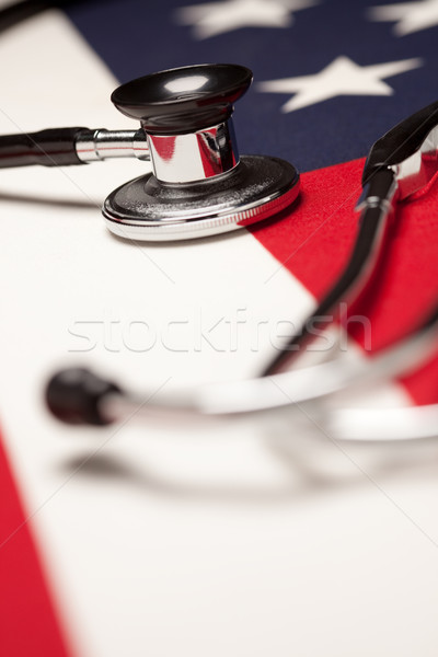 Stethoscope on American Flag Stock photo © feverpitch