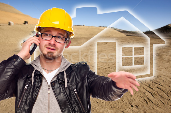 Contractor at a Construction Site and Dirt Lot Stock photo © feverpitch