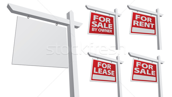 Set of Various Vector Real Estate Signs Stock photo © feverpitch