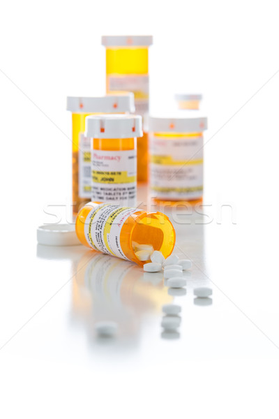 Non-Proprietary Medicine Prescription Bottles and Spilled Pills  Stock photo © feverpitch