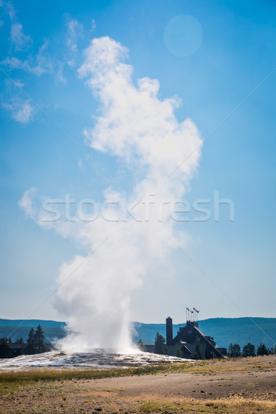 Old Faithful Geyser Erupting at Yellowstone National Park. Stock photo © feverpitch