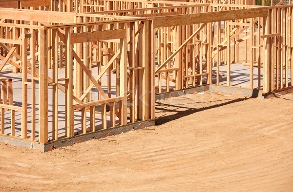 New Home Construction Framing Stock photo © feverpitch