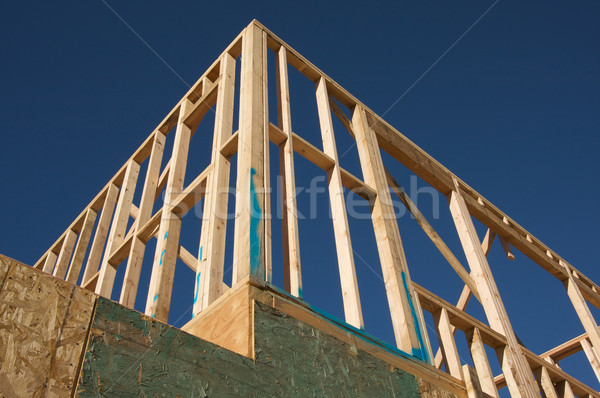 Bau home abstrakten neue Wohn- Haus Stock foto © feverpitch