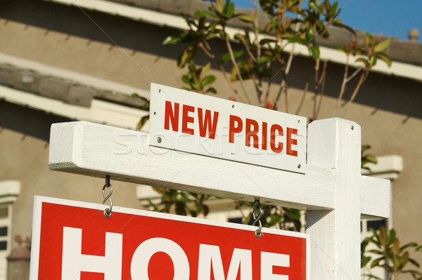 New Price Real Estate Sign & New Home Stock photo © feverpitch
