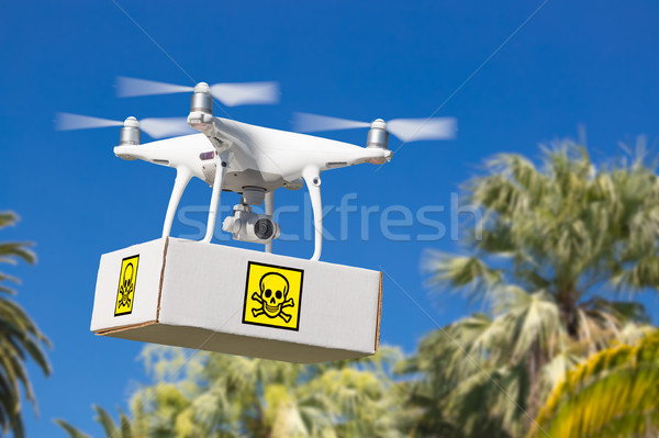 Unmanned Aircraft System (UAV) Quadcopter Drone Carrying Package Stock photo © feverpitch
