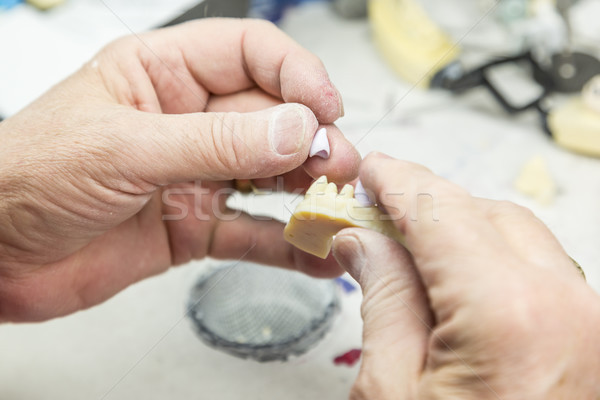 Stok fotoğraf: Diş · teknisyen · çalışma · 3D · basılı
