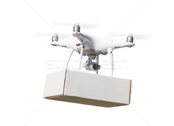 Unmanned Aircraft System (UAS) Quadcopter Drone Carrying Blank P Stock photo © feverpitch