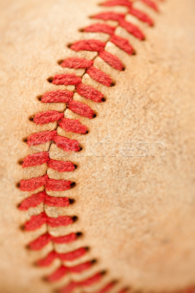 Macro Detail of Worn Baseball Stock photo © feverpitch