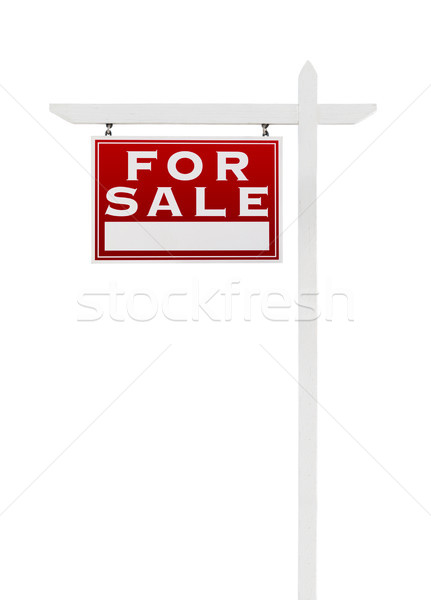 Left Facing For Sale Real Estate Sign Isolated on a White Backgr Stock photo © feverpitch