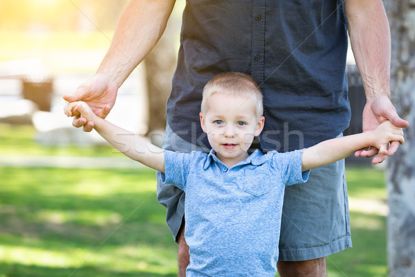 Jeunes père en fils parc enfant [[stock_photo]] © feverpitch