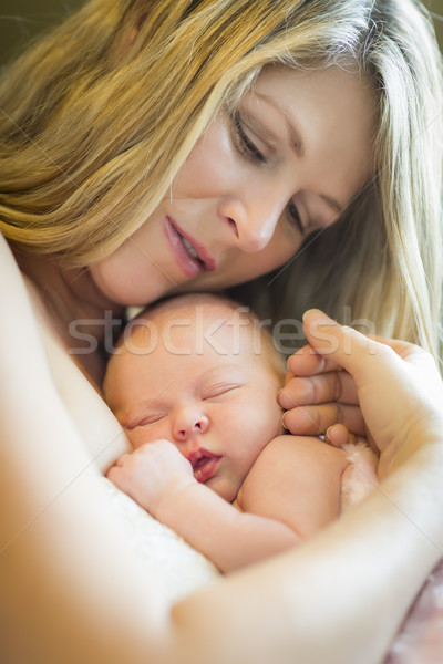 Foto d'archivio: Giovani · bella · madre · prezioso