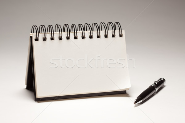 Blank Spiral Note Pad and Pen Stock photo © feverpitch