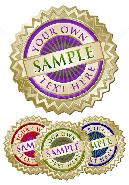 Set of Four Colorful Emblem Seals Stock photo © feverpitch